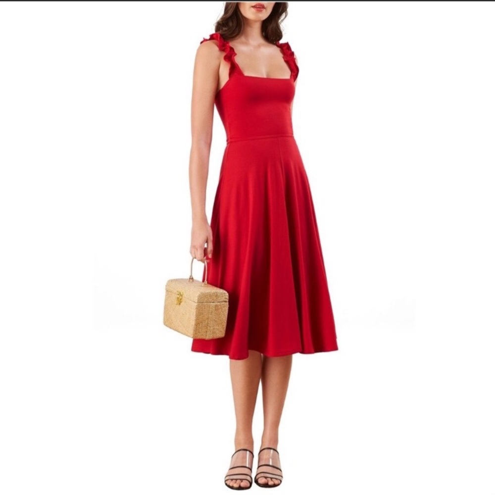 Reformation Eda Ruffle Strap Dress